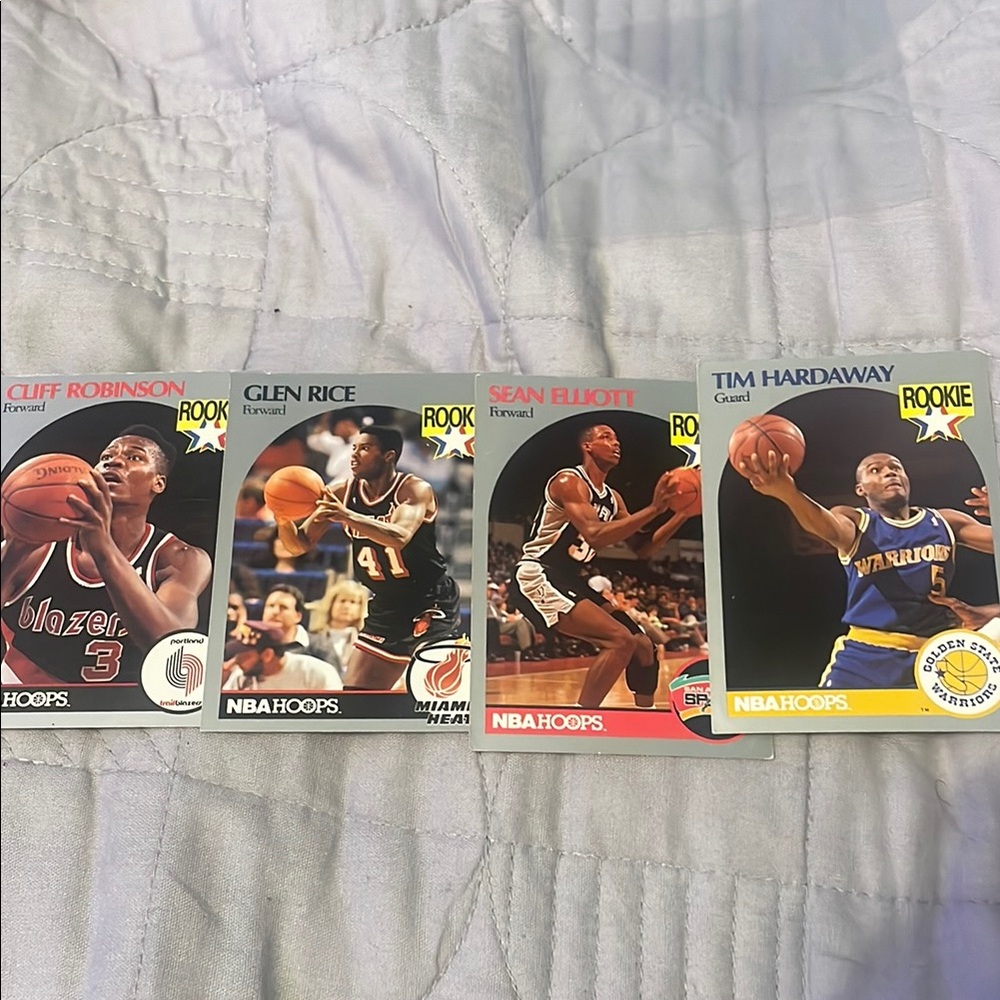 Trading Cards Set Cliff Robinson, Glen Rice, Sean Elliot, Tim Hardaway
